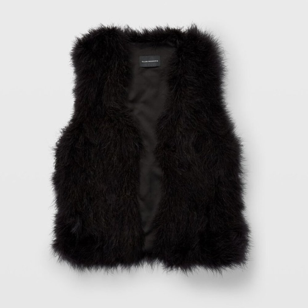 NEW! Club Monaco Violet Feather Vest - Size XS